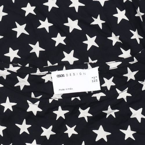 ASOS DESIGN Women's Black Star Pattern Tank Blouse Size 4