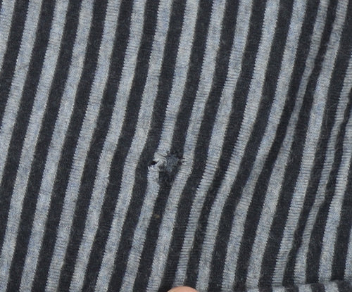 BAM Men's XL Grey Striped Henley T-Shirt