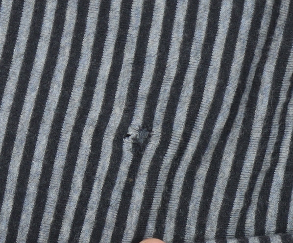 BAM Men's XL Grey Striped Henley T-Shirt