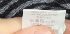 BAM Men's XL Grey Striped Henley T-Shirt