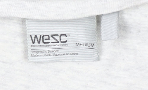 WESC Men's Multicoloured Striped T-Shirt Medium
