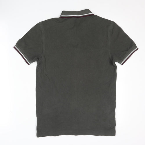 Fred Perry Men's Grey Polo Shirt Size S Casual Logo