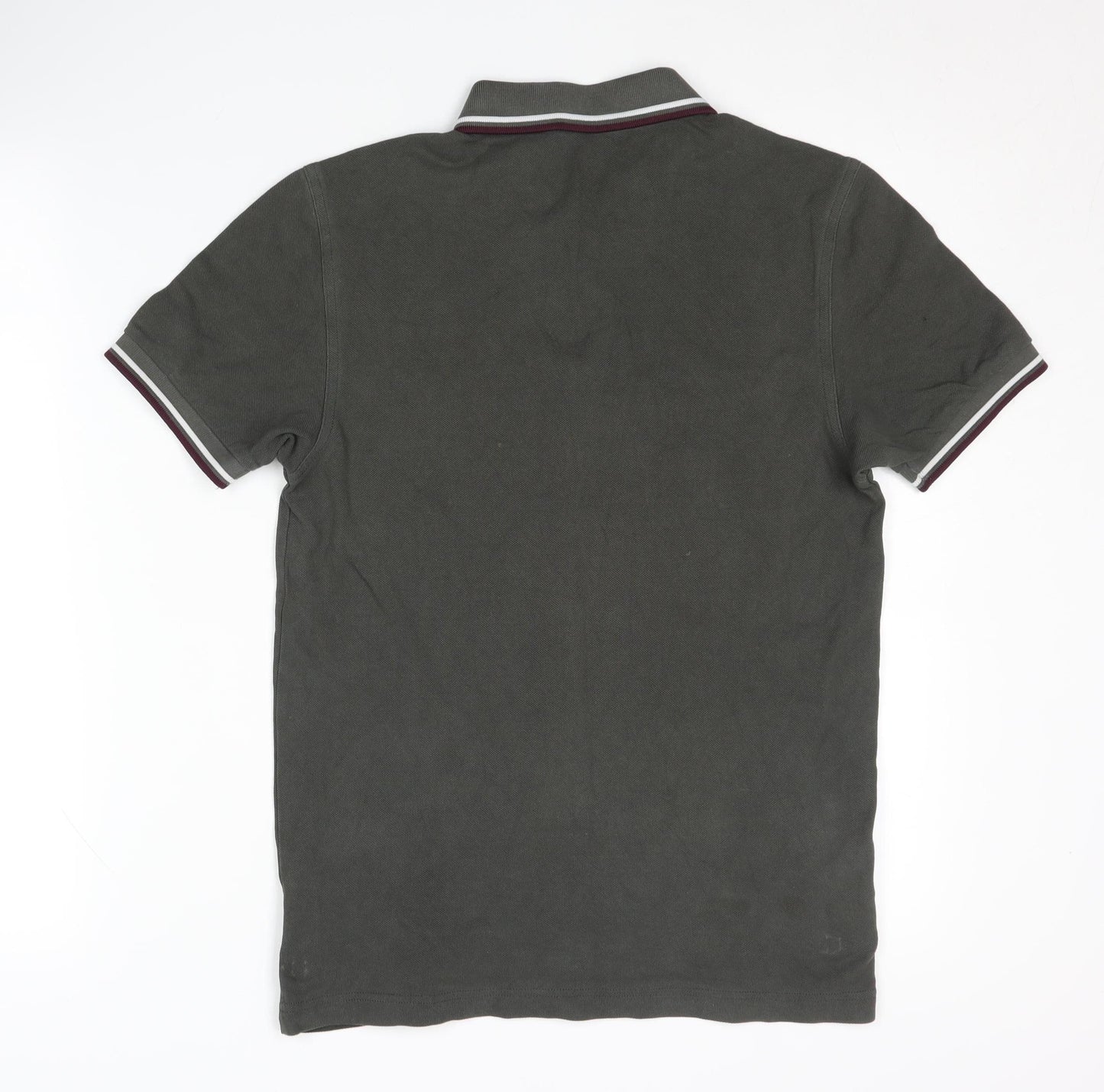 Fred Perry Men's Grey Polo Shirt Size S Casual Logo