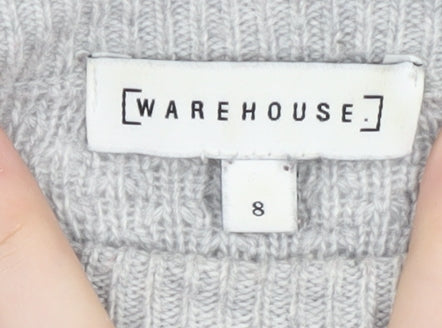 Warehouse Women's Grey Pullover Jumper Size 8