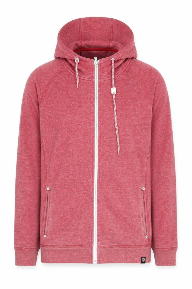 Front view of Jordan Craig Men's Red Full Zip Hoodie M