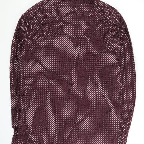 Red Herring Men's Red Geometric Button-Up Shirt M