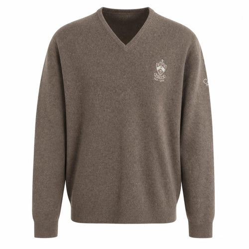 Calvin Klein Men's Brown XL V-Neck Pullover Jumper