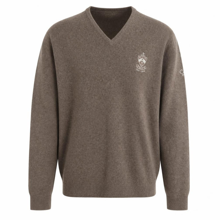 Calvin Klein Men's Brown XL V-Neck Pullover Jumper
