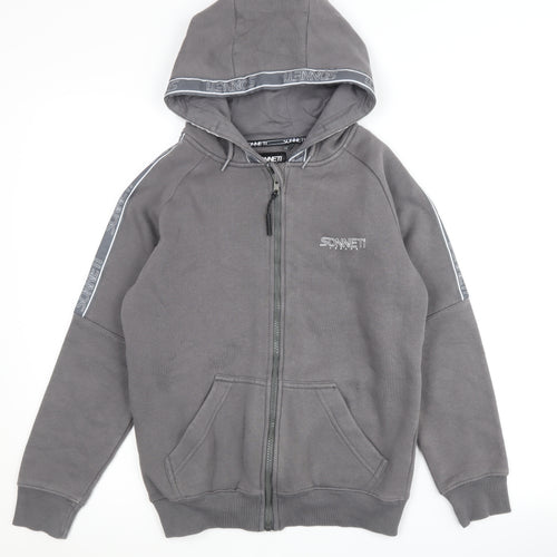 Sonneti Boys Grey Full Zip Hoodie M - Casual & Stylish