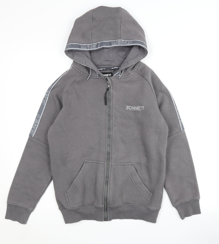 Sonneti Boys Grey Full Zip Hoodie M - Casual & Stylish