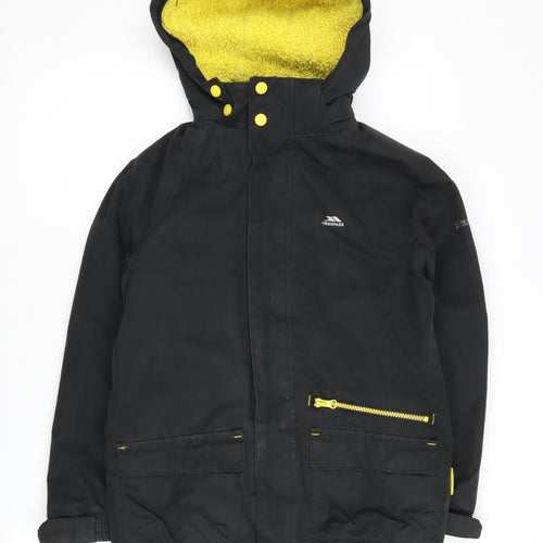 Trespass Boys' Black Parka Jacket, 9-10 Years, Hooded