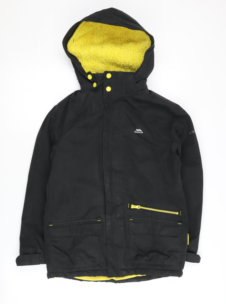 Trespass Boys' Black Parka Jacket, 9-10 Years, Hooded