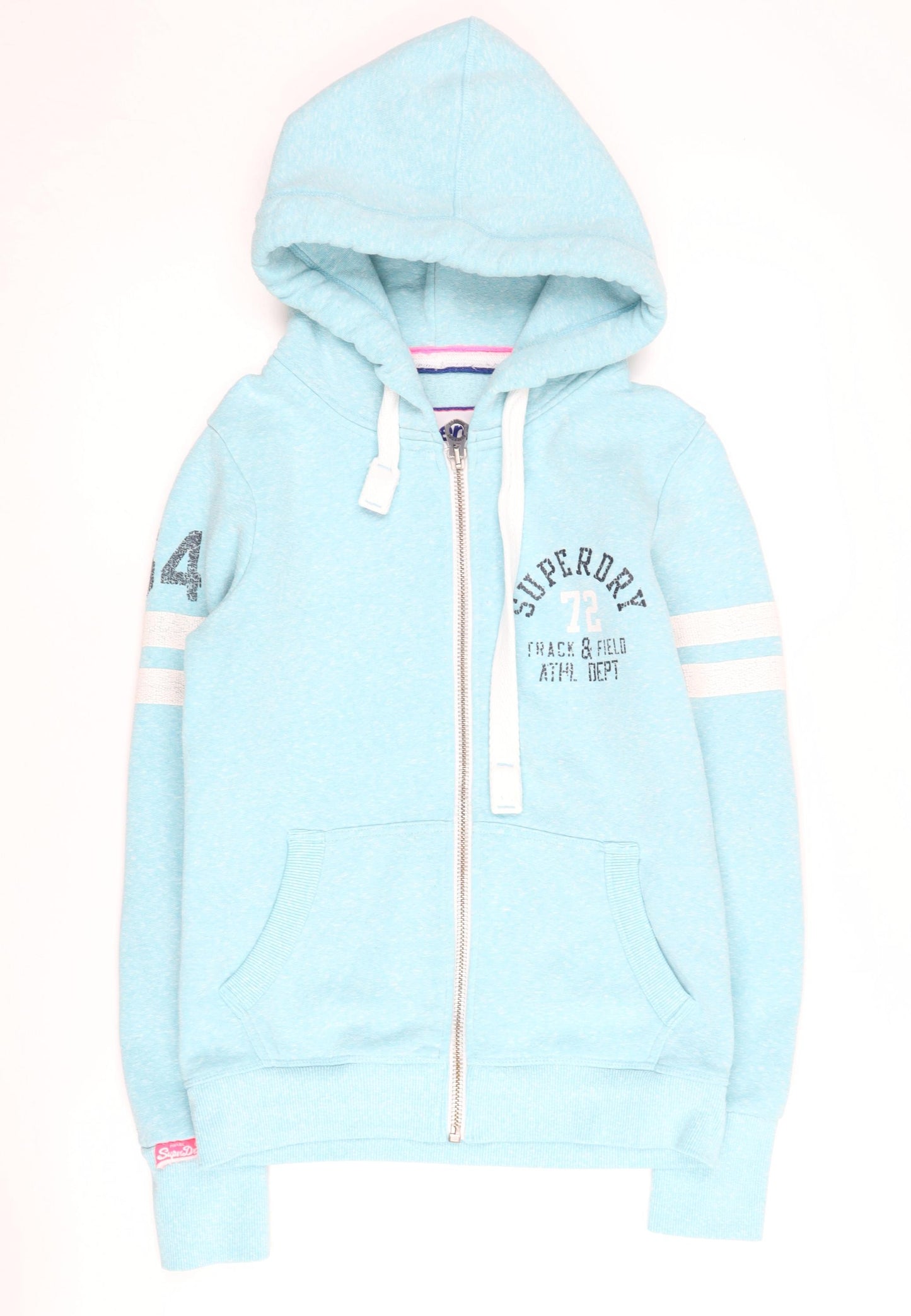 Superdry Women’s Blue Full Zip Hoodie, Size S