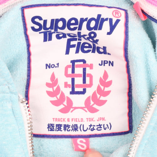 Superdry Women’s Blue Full Zip Hoodie, Size S