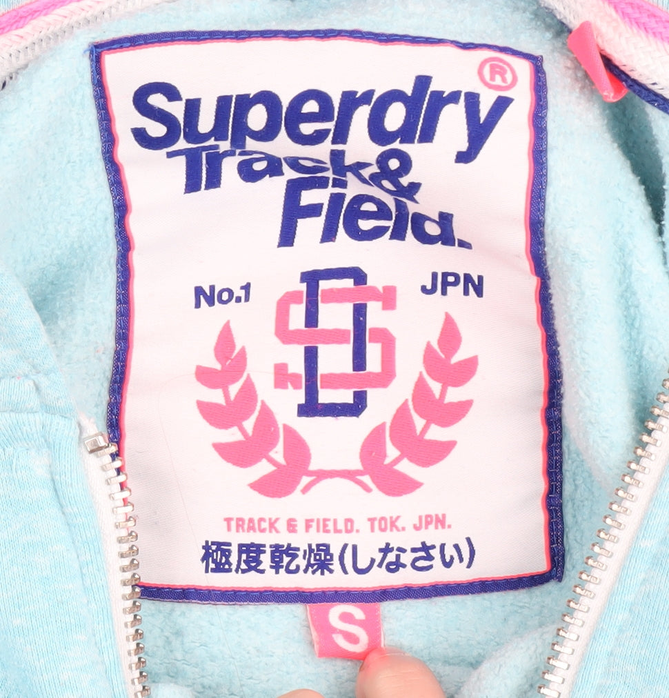 Superdry Women’s Blue Full Zip Hoodie, Size S
