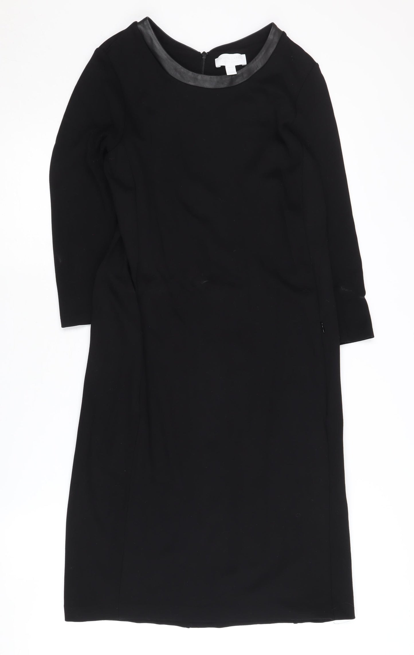 The White Company Women's Black Sheath Dress Size 10