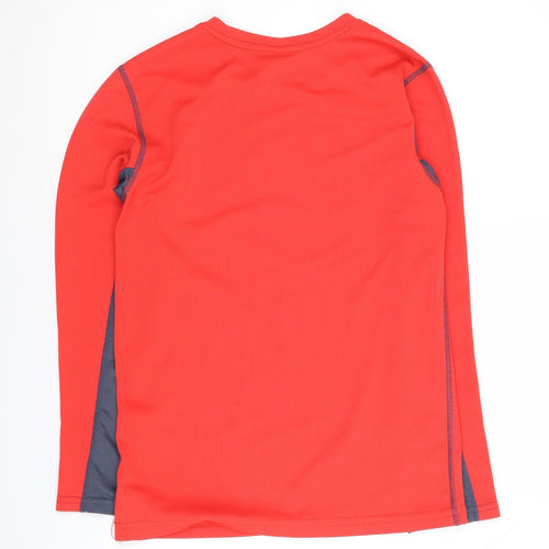 New Balance Boys Red Long Sleeve Pullover T-Shirt M