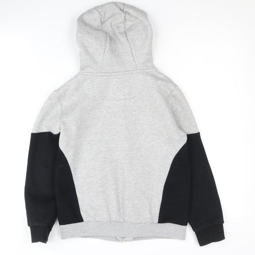 Firetrap Boys Grey and Black Full Zip Hoodie, Size 9-10 Years