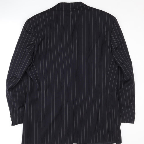 Hugo Boss Men's Blue Striped Blazer, Size UK 42