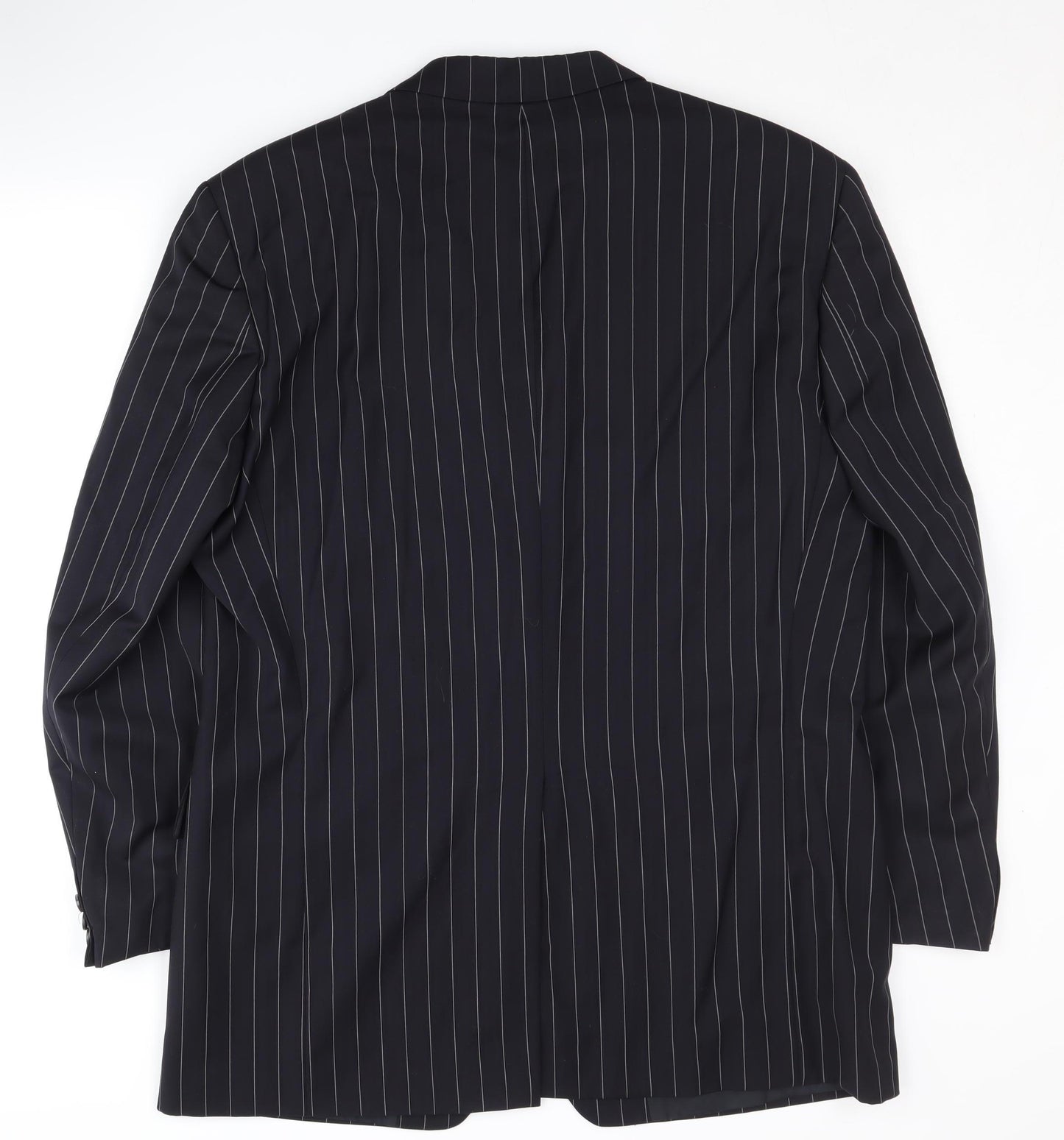 Hugo Boss Men's Blue Striped Blazer, Size UK 42