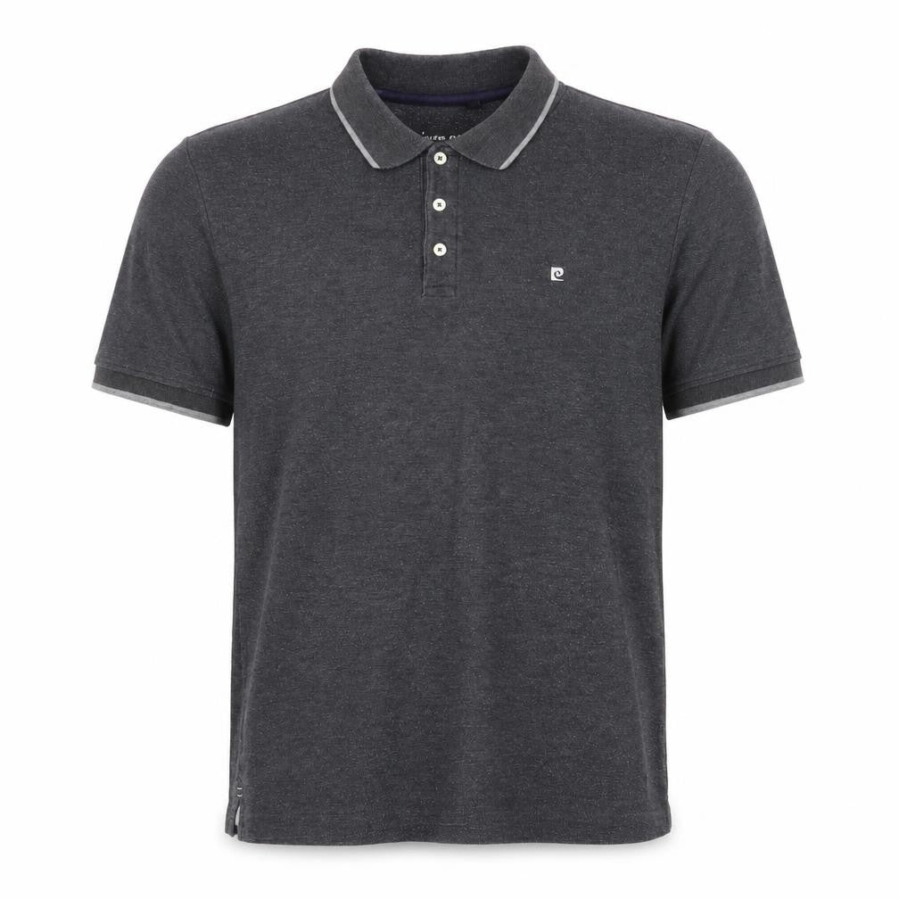 Front view of Pierre Cardin Men's Grey Polo Shirt XL