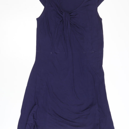 Fat Face Women's Blue Asymmetric T-Shirt Dress Size 8