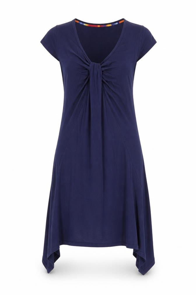 Fat Face Women's Blue Asymmetric T-Shirt Dress Size 8