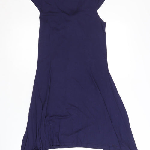 Fat Face Women's Blue Asymmetric T-Shirt Dress Size 8