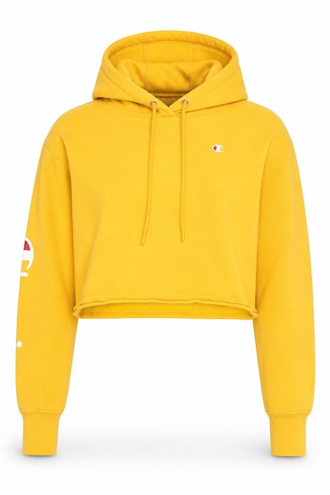 Front view of Champion Women’s Yellow Hoodie XS Pullover
