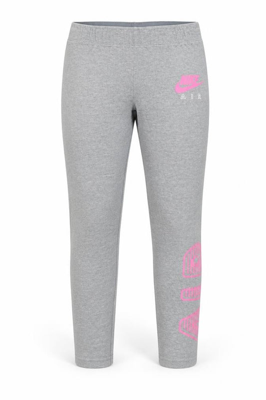 Front view of Nike girls’ grey leggings - m - tight fit