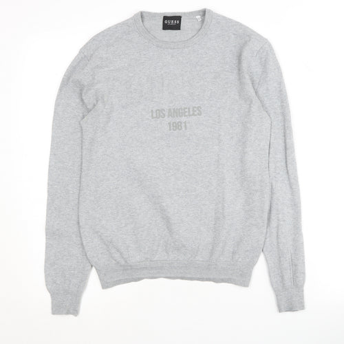 Guess Women's Grey Pullover Jumper, XS, Crew Neck