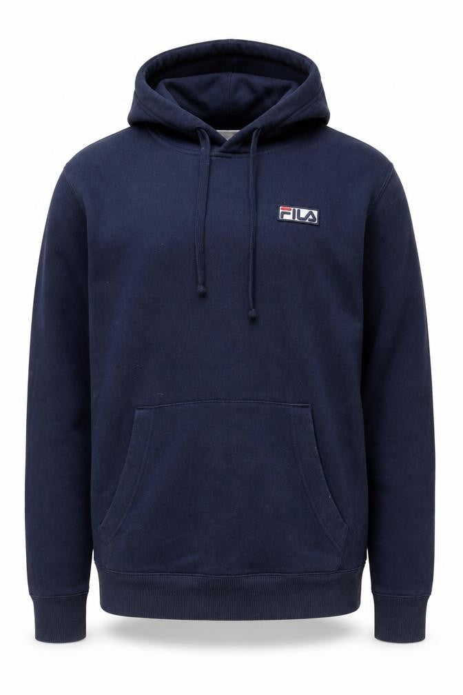 Front view of Fila Men's Blue Pullover Hoodie -, size S