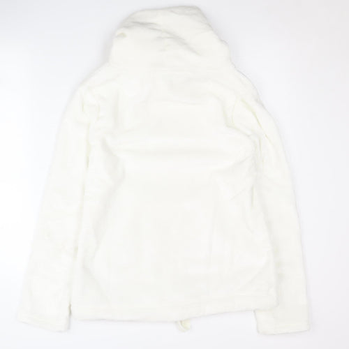 Fat Face Women's White Cowl Neck Winter Sweatshirt Size 8