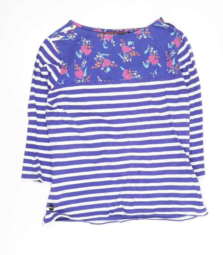 Regatta Women's Multicoloured Stripe T-Shirt Size 12