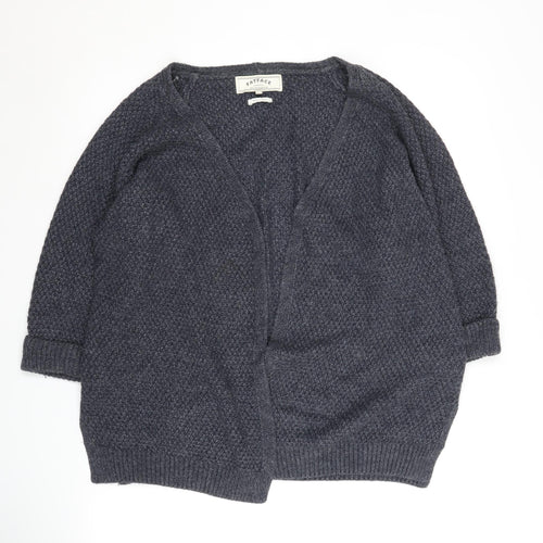 Fat Face Women's Blue Open Front Cardigan Size 14 Knit