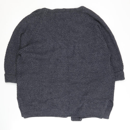 Fat Face Women's Blue Open Front Cardigan Size 14 Knit