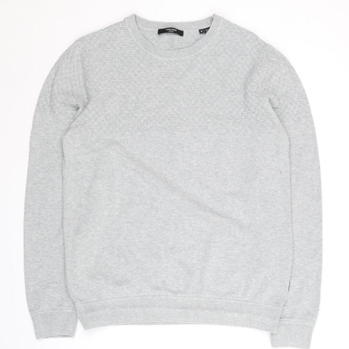 Jack & Jones Men's Grey Pullover Sweater - Small, Casual Fit