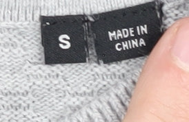 Jack & Jones Men's Grey Pullover Sweater - Small, Casual Fit