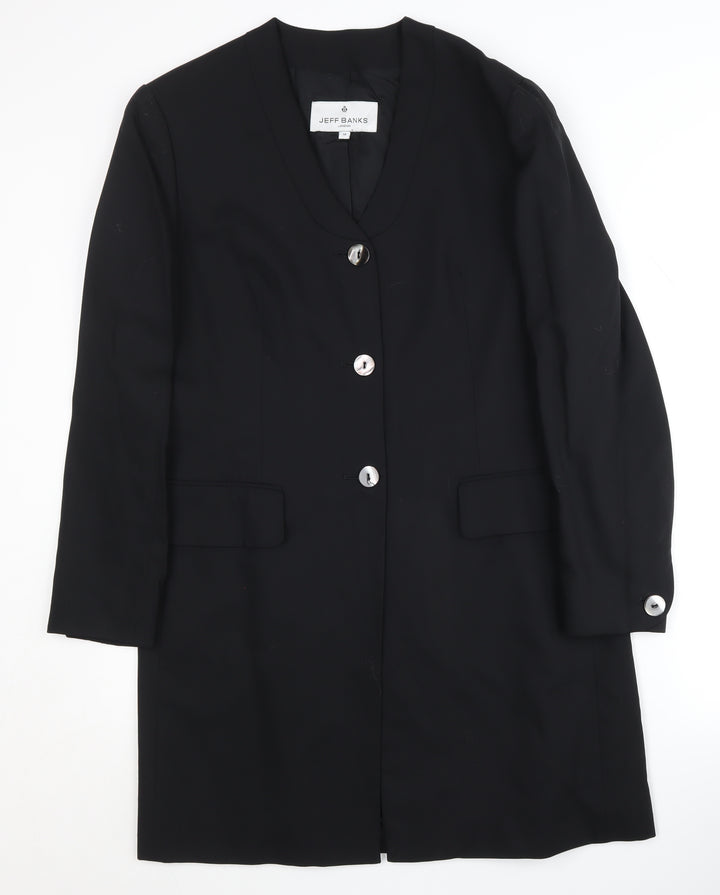Jeff Banks Women's Black Suit Jacket Size 12