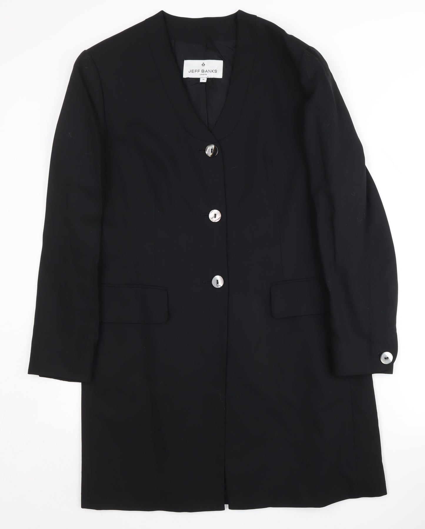 Jeff Banks Women's Black Suit Jacket Size 12