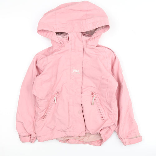 Helly Hansen Girls Pink Waterproof Rain Jacket 6 Years