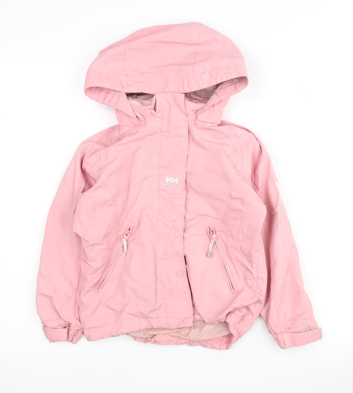 Helly Hansen Girls Pink Waterproof Rain Jacket 6 Years