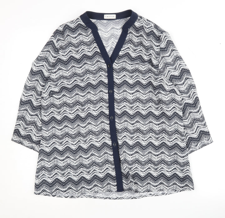Eastex Women's Multicoloured Geometric Button-Up Top