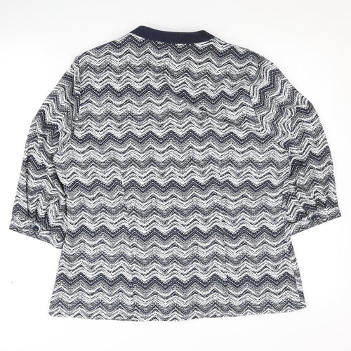 Eastex Women's Multicoloured Geometric Button-Up Top