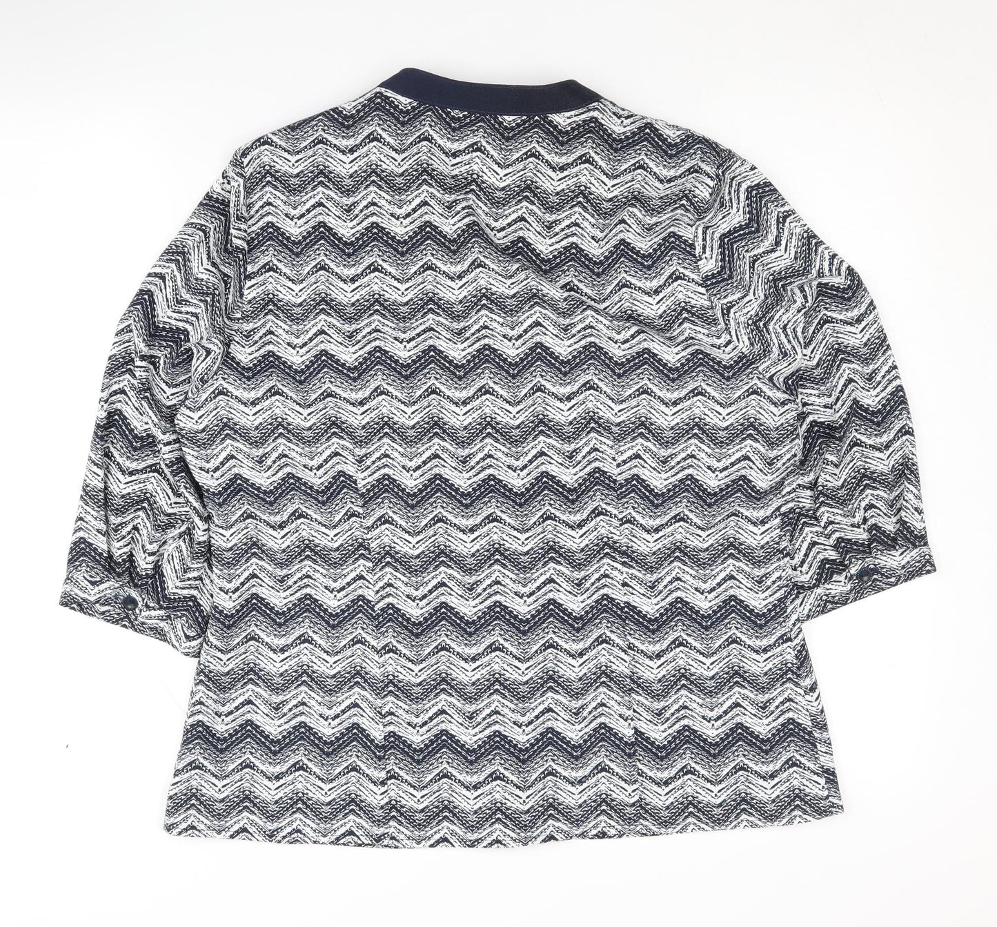 Eastex Women's Multicoloured Geometric Button-Up Top