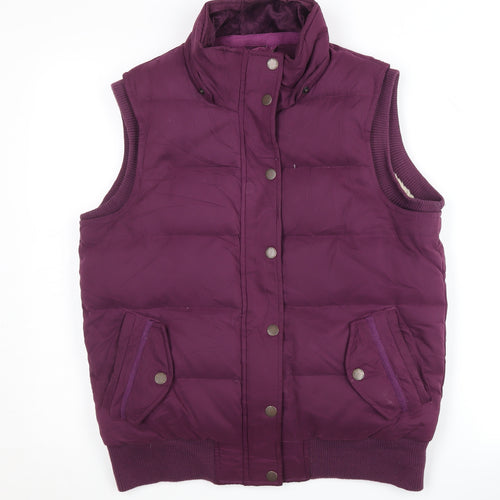 Fat Face Women's Purple Puffer Waistcoat Size 12