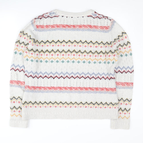 Fat Face Women’s Multicoloured Fair Isle Pullover Jumper Size 10