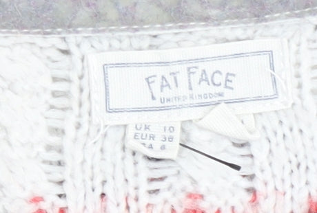 Fat Face Women’s Multicoloured Fair Isle Pullover Jumper Size 10