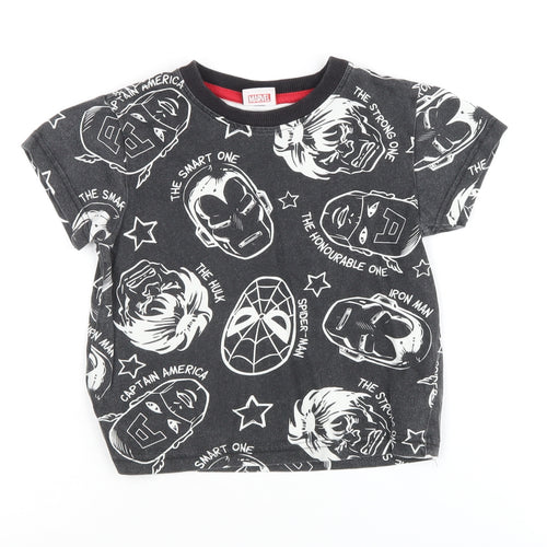 Marvel Comics Boys Black Graphic T-Shirt 4 Years