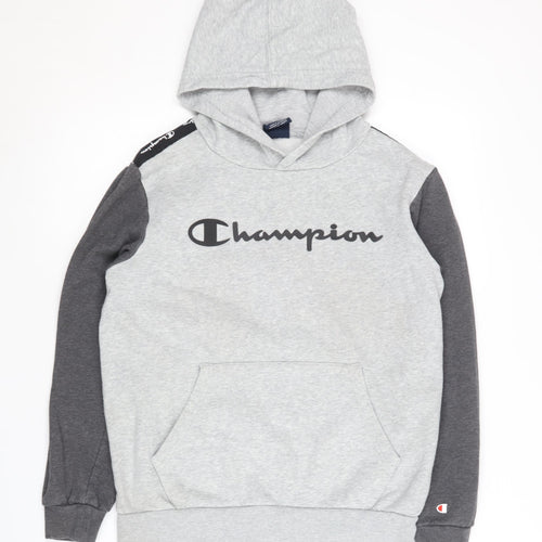 Champion Boys Grey Hoodie XL Pullover Casual